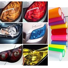 2PC 30CMX100CM Auto Car Light Headlight Taillight Tint styling impermeable vinilo película pegatina 12 colores Option283e