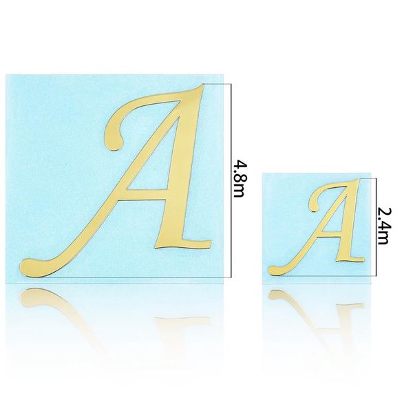 2pc 3D ALPHABET METAL Autocollant 26 Autocollants de lettres mixtes Bijoux Faire DIY Epoxy Resin Nail Art Decorative Gift Handmade