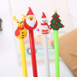 2pc Cartoon Elk Christmas Gel stylo kawaii apprentissage de papeterie créative écriture noire marqueur d'examen de bureau