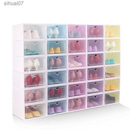 2 pc Flip Chaussures Boîte Épaissie Tiroir Cas En Plastique Armoire À Chaussures Boîte Empilable Organisateur De Chaussures Boîte À Chaussures De Stockage Étagère À Chaussures L230705