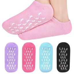 2pc soins des pieds Spa hydratant Gel chaussettes exfoliant sec craquelé peau douce chaussette pédicure talon dur protecteur de peau réparation 240304