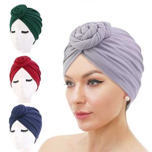 2PC bandeaux maman et enfants turban chapeau casquette avec gros noeud doux mignon noeud pépinière bonnet noué headbad femmes bandeau Inde chapeau hijab casquette Y23