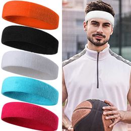 2 -stk hoofdbanden Nieuwe dames heren hoofdband sport yoga fitness stretch sweatband haarband elasticiteit handdoekhoofdband hoofddeksels absorberen zweet head band y23