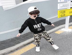 2pc enfants Big Boys Military Clothes Clothing sets Young Boy Top pantalons Tenues costumes enfants Camouflage Tracksuits pour 312T T7667848