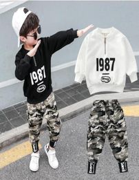 2PC enfants grands garçons vêtements militaires ensembles jeune garçon haut pantalon tenues costumes enfants Camouflage survêtements pour 312t5883090