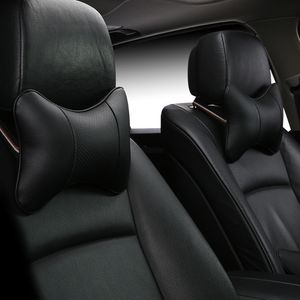 2pc Luxury Linen material car headrest pillow Breathable Auto Neck Rest support Pillows Cushion good quality Four seasons universal
