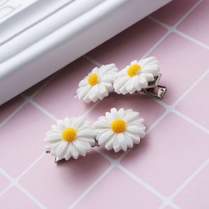 Mini Daisy Hair Clip Charms Flower Elastic Hair Ring Bands Clips Haarspelden paardenstaart Girls Kinderhouder Haie Styling -accessoires