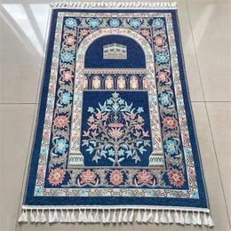 2PC moslim gebedskleed set Sejadah rozenkrans kralen gebed mat cadeauset islamitische moslim Arabische items unisex Eid cadeau Ramadan cadeauset 22227A