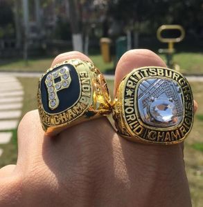 2pc Pittsburgh 1960 1979 Pirate Baseball Team Champions Championship Ring Souvenir Men Fan Gift 2020 Drop 3708618