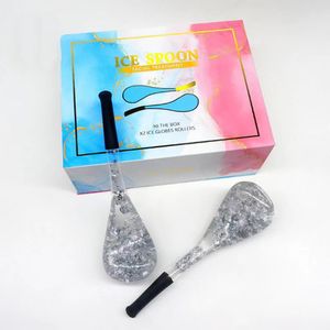 2PC set ijsbollen gezichtsverzorgingshulpmiddelen voor vrouwen gezicht ogen schoonheid massageapparatuur goudfolie energiekoeling spa globes koude roller