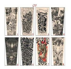 2Pc Skin Proteive Nylon Rekbare Fake Tijdelijke Tattoo Mouwen Arm Kousen Ontwerp Body Cool Mannen Unisex Mode Arm Warmer 7828942