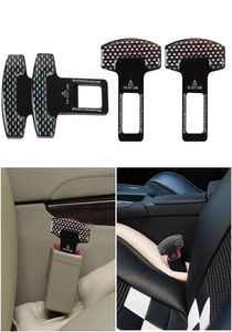 2pc Universal en fibre de carbone Sécurité de la voiture de sécurité Boucle de boucle de boucle d'alarme Clip de serrage