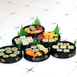 2PCS 1: 6 Échelle miniature Janpanese Sushi Rice Dollhouse décor Fitend Food For Blyth BJD Doll Accessories Toys