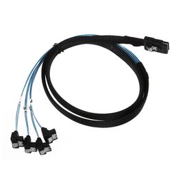 Freeshipping 2 stks 1 meter 36P Mini SAS SFF HARD-KABEL 8087 4 x SATA 7 P-hoek