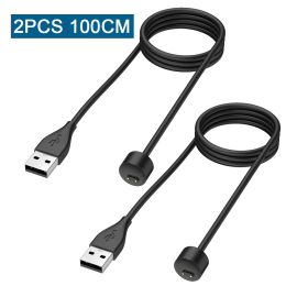 2pcs 100cm / 50cm Câble chargeur USB pour la bande Xiaomi Mi 5 6 7 Dock de charge pour Xiaomi Miband 6 Chargeur câblé accessoire de montre intelligente