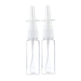Bouteilles de pulvérisation nasales vides en plastique blanc, 2 pièces, 10ml/20ml/30ml, pompe de pulvérisation, brume nasale, emballage rechargeable