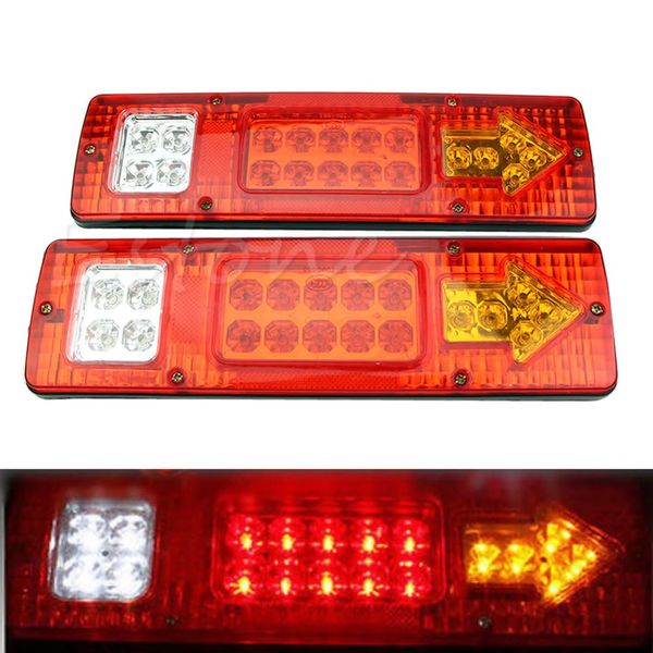 2 uds 12V 19 LED coche remolque camión luces traseras freno freno señal de giro luz indicadora lámpara luz trasera caravanas autobús RV Camper