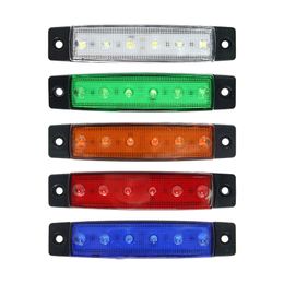 2 stks 12V 24 V Auto Side Marker Light 6 LED's Waarschuwingslamp voor Truck Trailer Bus ATV Lorry Indicator Signaal Lamp Auto