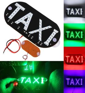 2 Stuks 12V Taxi Led Auto Voorruit Cab Indicator Lamp Teken Kleurrijke Led Voorruit Taxi Licht Lamp6011778