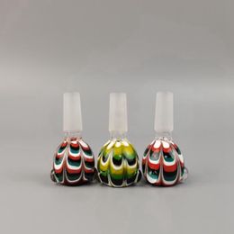 2 stks 14 mm Bowl glazen kom mannelijke gewricht handgreep Mooie schuif kom stuk roken accessoires voor bongs waterleidingen