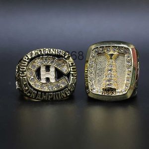 2 pièces 1986 1993 Canadiens de Montréal Championnat Bague Souvenir Fan Hommes Gift262y CV1W