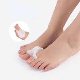 2pcs = 1 Pair Gel Gel Big Toe Separator Bunion Finger Finger Fingers Protector Hallux Hallux Corrector Pedicura de cuidado del pie