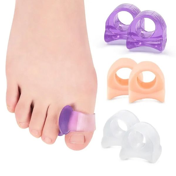 2pcs = 1pair Silicone Toe Corrector Gel Protector Finger Dinger Dostor Products Orthopedic Products Hallux Valgus Pédicure Pédicure Care Hammer