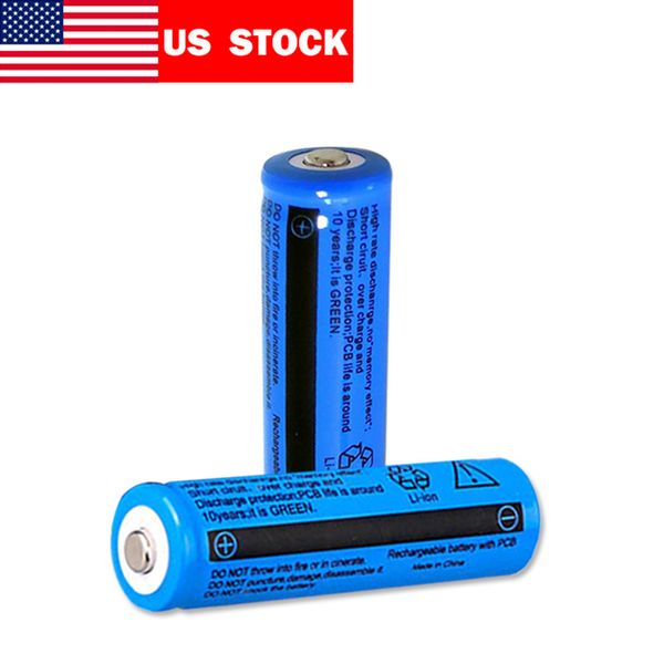 2 uds 3,7 v BRC Li-ion 18650 batería 3000mAh recargable de alta calidad para linterna antorcha láser