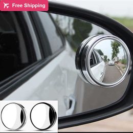 2 stks 360-graden groothoek verstelbare rotatie ronde auto goederen auto achteruitkijk Auxiliary blinde spiegel auto-accessoires