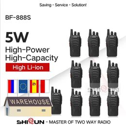 2 uds 4 Uds 10 Uds Baofeng BF-888S Walkie Talkie 888s 5W 400-470MHz UHF BF888s BF 888S H777 cargador USB de Radio bidireccional barato