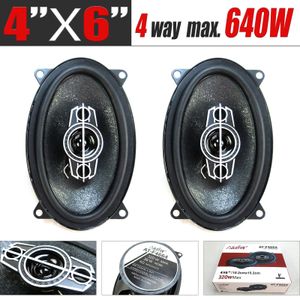 2 stks 4X6 Inch 640 W 4-weg Auto HIFI Coaxiale Luidspreker Autodeur Audio Muziek Stereo Tweeter Mid-woofer Volledige Frequentie Luidspreker 240102