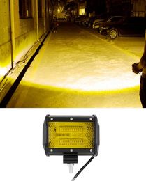 2pcs Luces antiniebla de 5 pulgadas Barras de luz LED 6D 72W Dual fila AMBER LED Viga de inundación Luz de trabajo impermeable para el agua para camiones offroad 9620417