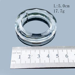 2pcs 50mm Clear Ring Circle Crystals Pendants Glass Suncatcher Chandelier Crystals Prisms Parts Drops Light Ring Accessories H jllKwA