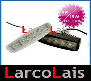 2 pièces 55quot 15W LED lumière de travail travail conduite 1150LUM lampe ampoule Spot inondation camion SUV ATV voiture tout-terrain 12v 24v noir Whit5562757