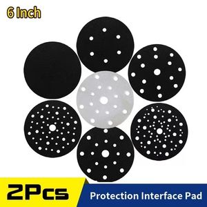 2 pièces 6 pouces (150mm) tampon d'interface de Protection de Surface Ultra-mince pour tampons de ponçage et disques de ponçage à crochet éponge mince