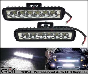 2 stuks 6 inch 18W LED-lichtbalk 12V 24V motorfiets offroad 4x4 ATV spot dagrijverlichting trekker waarschuwing werk spotlight7108501