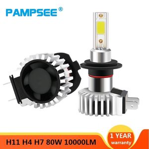 2 stks 60W 12000lm auto LED Koplight lampen H11 9006 HB4 9005 HB3 H4 H7 H8 H9 H1 MINI KOPLAARLICHT KIT VOOR HOOG/BEAM LIMB FOG LICHT