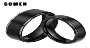 2pcs 6 mm 8 mm anneaux sets 100 purs titanium couple bandoue de mariage amoureurs de fiançailles