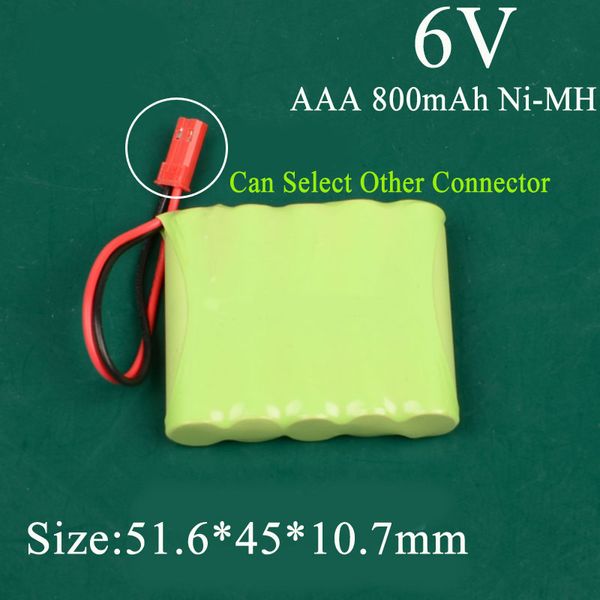 2 uds 6v 800mah AAA Ni-MH paquete de batería con conector recargable para collares de perro receptor equipo electrónico industrial usado