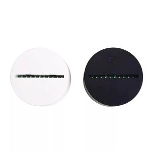 Base de lámpara táctil de 7 colores para luz nocturna 3D, Bases de luces LED, soporte de lámparas LED blanco/negro, Portalampada sin cable USB D3.5 LL, 2 uds.