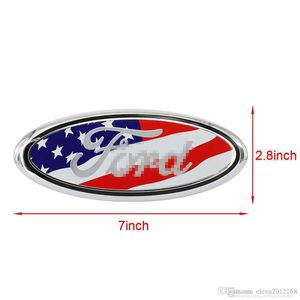 2 uds 7 insignia de rejilla trasera delantera ovalada emblema placa decorativa pegatina para Ford F150 F250 2006-2014270Y