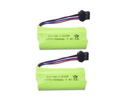 2PCS 74V 500mAh Batterie au lithium pour EC16 RC Boat Part Ship Mode