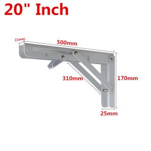 2pcs 8-20 pouces Triangle blanc Pliant support de pliage mural plateau de table de bricolage durable