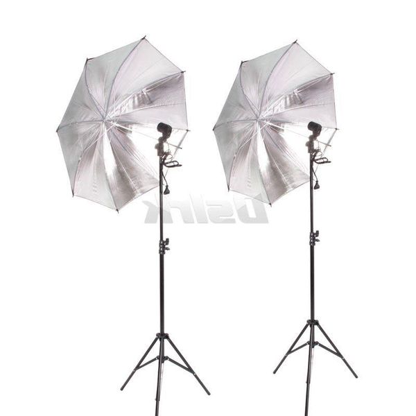 Freeshipping 2pcs 83CM Parapluie réfléchissant Photo Studio 2PCS 2M Support de lumière 2pcs support de lampe unique Photographie Softbox Light Kit Tslvs