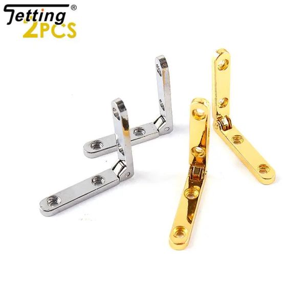 2pcs 90 degrés Chargons en alliage zinc Hinge de printemps à sept lettres pour boîte en bois cadeau bijoux