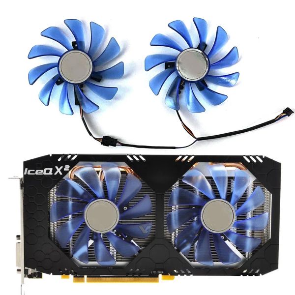 2PCS 95mm 4pin DC 12V 0,45A FDC10U12S9-C CF1010U12S RX580 GPU CHELOR pour son ventilateur de carte graphique RX 580 RX570 / 470/480