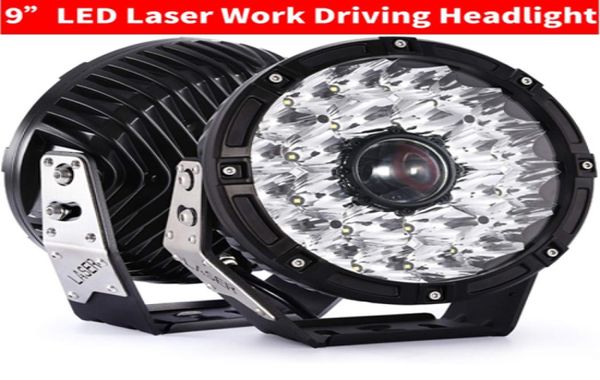 2 pièces 9 pouces 115W 16600LM rond LED Laser travail conduite phare tout-terrain SUV ATV camion large vue 2000M Distance Spot crayon 1169992