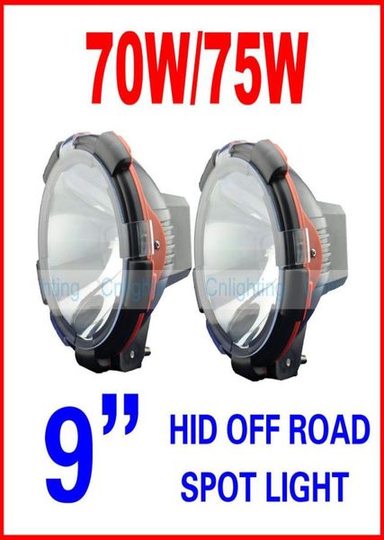 2pcs 9quot pulgadas 70W 75W HID XENON CONDUCCIÓN Punto de luz Beam de inundación SUV ATV Offroad 4WD 4X4 936V 3200LM IP67 H3 Jeep Truck Fog L4913914