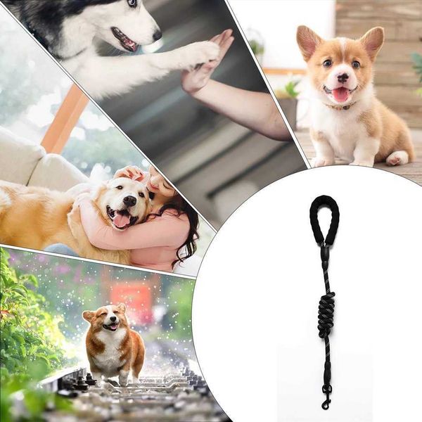 2pcs chiens réglables laisse animaux de compagnie boucle de verrouillage clip corde accessoires pour chiens de compagnie bras bain nylon cordes réfléchissantes harnais 211006