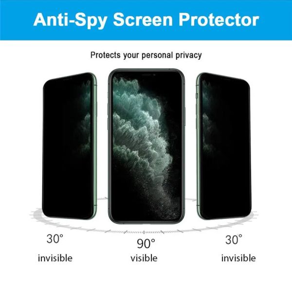 2pcs anti-spy para iPhone 13 12 11 pro max vidrio templado de vidrio privado vidrio protector para iPhone 12 13 mini 11pro 12pro 13pro